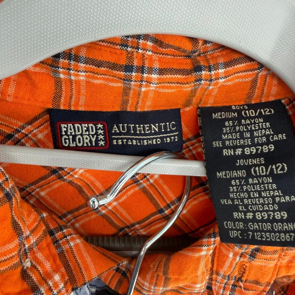 Lot of 3 Shirts Men Medium 10/12 Multicolor Plaid Striped Bundle Skater School